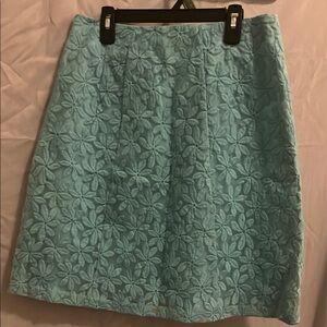 New York & Company Green Embellished A-line Skirt